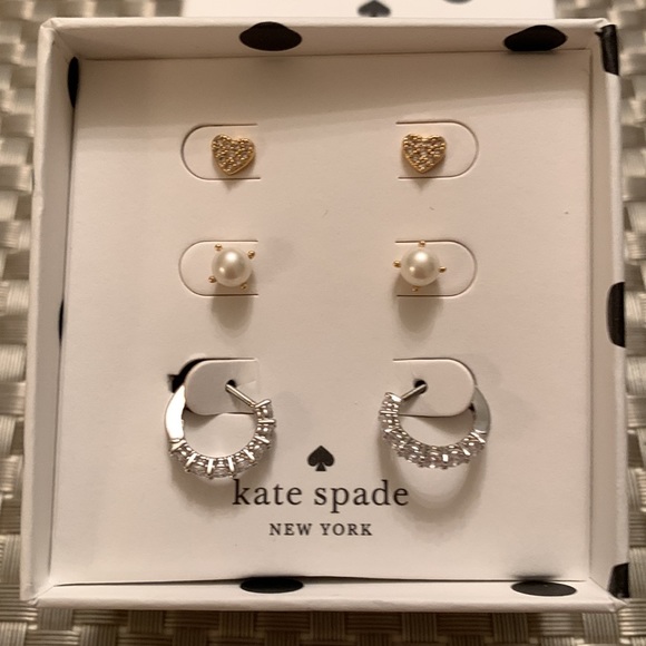 Kate Spade Yours Truly Three Earrings Boxed Set